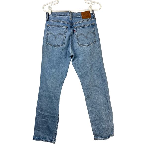 Levi's Premium Wedgie Straight Fit Jeans 27 Distressed - Picture 2 of 15